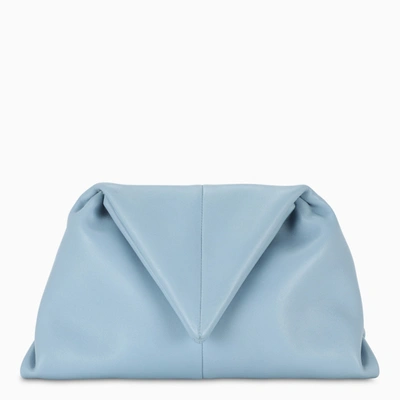 Shop Bottega Veneta Ice Blue Angular Clutch Bag In Light Blue