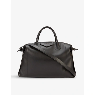 Shop Givenchy Antigona Large Leather Tote Bag In Black