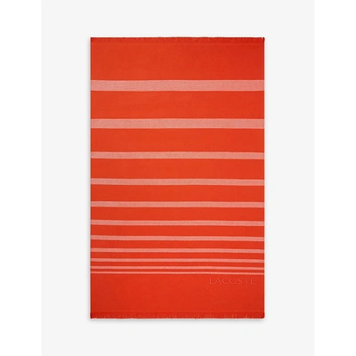 Lacoste Glaieul Rythme Organic Cotton Beach Towel 100x160cm 1size In Glaieul
