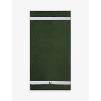 Lacoste Vert Casual Cotton Bath Sheet 140x70cm Bath Towel In Vert