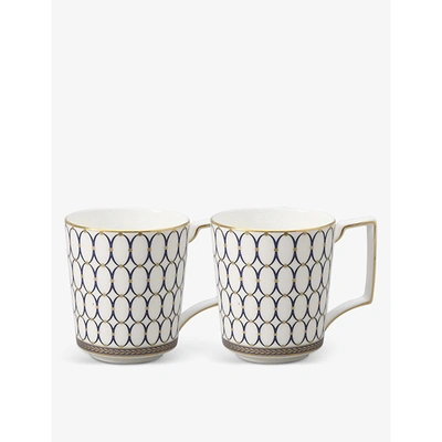 Wedgwood Renaissance Gold Fine Bone China Mugs Set Of Two