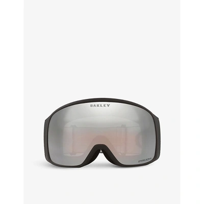 Shop Oakley Men's Black Oo7104 00 Flight Tracker L Prizm™ Snow Goggles