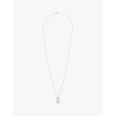 Shop Le Gramme Men's Silver 1.5g Polished And Brushed Sterling-silver Rectangle Necklace