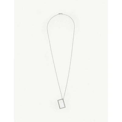 Shop Le Gramme Le 2.6g Rectangular-pendant Sterling Silver Necklace