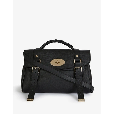 Shop Mulberry Women's Black Alexa Leather Satchel Bag