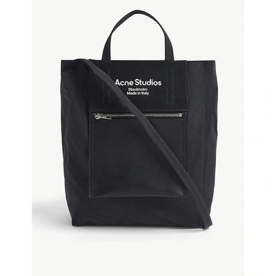 Shop Acne Studios Baker Medium Nylon Tote Bag In Black