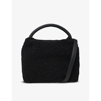 Shop Dune Deadora Faux-shearling Tote Bag In Black-faux Fur