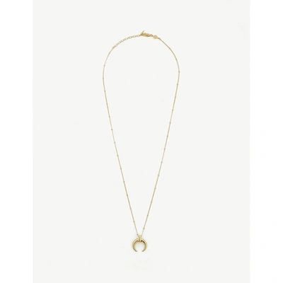 Shop Missoma X Lucy Williams Large Horn Gold-plated Vermeil Sterling Silver Necklace