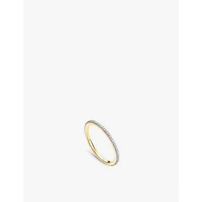 Monica Vinader Gold Plated Vermeil Silver Skinny Diamond Eternity Ring |  ModeSens