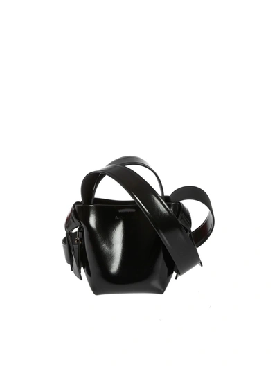 Shop Acne Studios Musubi Micro Bag In Shiny Black