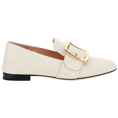 Shop Bally Women's Leather Loafers Moccasins   Janelle In Beige