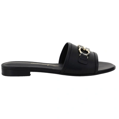 Shop Ferragamo Women's Leather Sandals  Rhodes In Black
