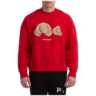 Shop Palm Angels Men's Sweatshirt Sweat  Bear In Red