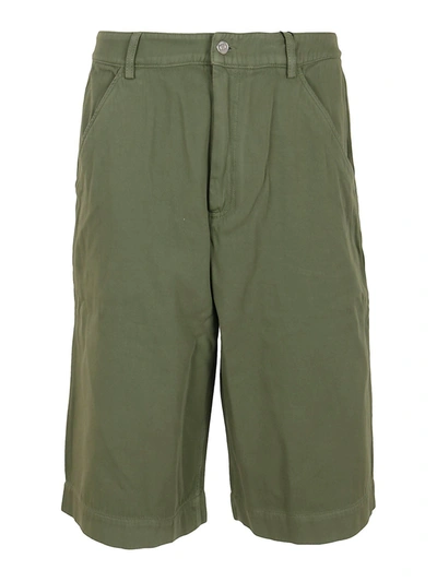 Shop Kenzo Casual Cotton Shorts In Green