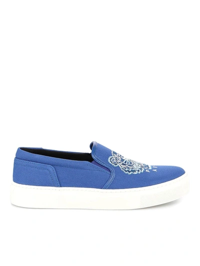 Shop Kenzo K-skate Slip-on Sneakers In Blue