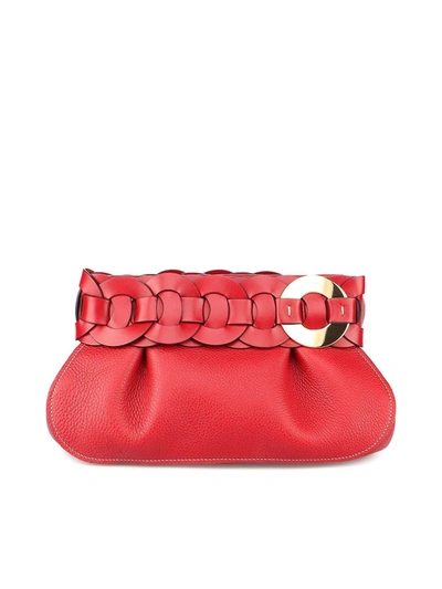 Shop Chloé Darryl Clutch Bag In Red