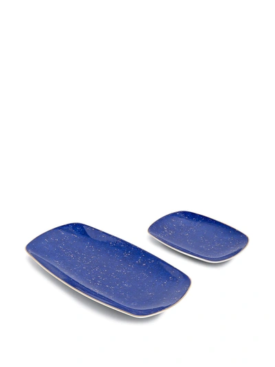 Shop L'objet Lapis Tray (30cm) In Blue