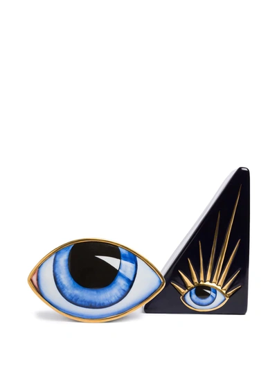 L'objet Dark Blue Lito Bookend In Blue