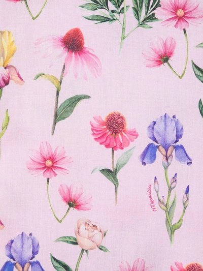 Shop Monnalisa Floral-print Cotton T-shirt In Pink