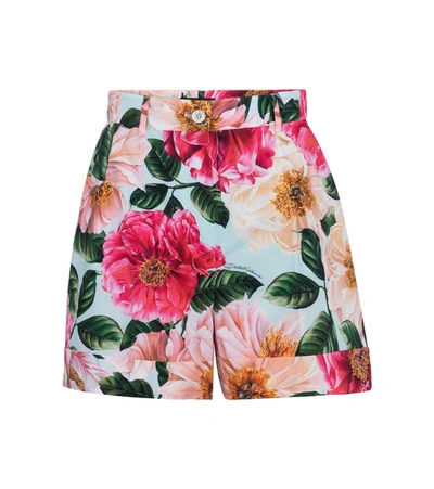 Shop Dolce & Gabbana Floral Cotton Shorts In Multicoloured
