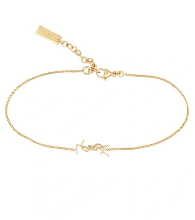 Shop Saint Laurent Ysl Bracelet In Gold