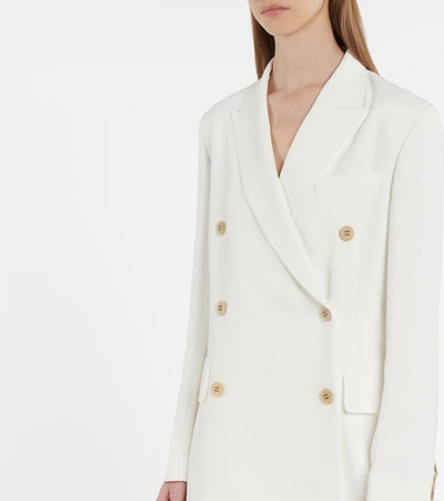 Shop Golden Goose Clizia Belted Blazer In White