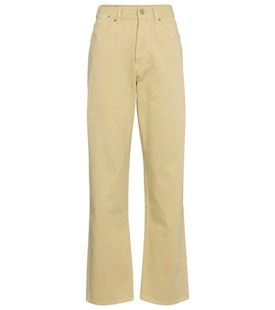Shop Dries Van Noten Mid-rise Straight Jeans In Yellow