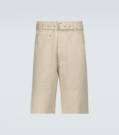 Shop Isabel Marant Paolino Cotton And Linen Shorts In Beige