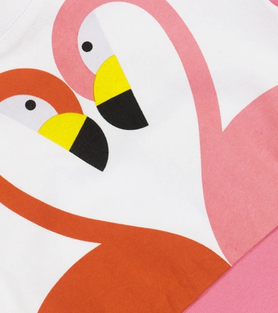 Shop Stella Mccartney Flamingo Organic Cotton Sweatshirt In Pink