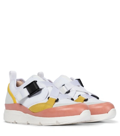 Shop Chloé Sonnie Canvas Sneakers In White