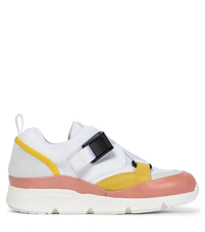 Shop Chloé Sonnie Canvas Sneakers In White