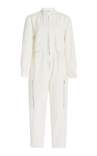 Shop Stella Mccartney Women's Alessia Cotton-blend Jumpsuit In White