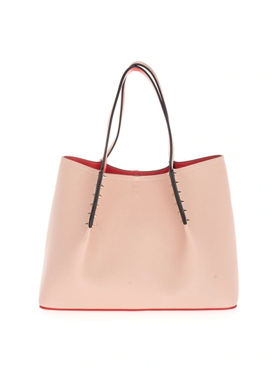 Shop Christian Louboutin Women's Pink Leather Tote