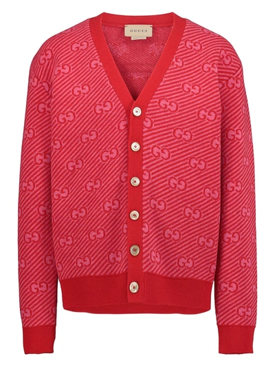Shop Gucci Kids Cardigan For Girls In Red