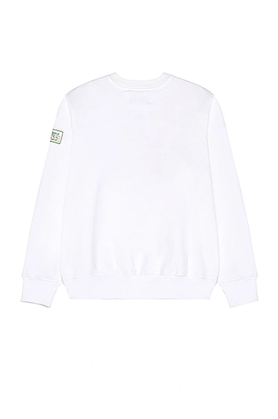 Shop Casablanca Chenille Embroidered Sweatshirt In White