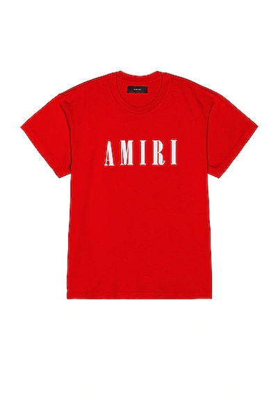 Shop Amiri Core Logo Tee In Red
