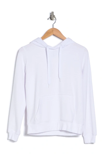 Shop 90 Degree By Reflex Terry Brushed Pullover Hoodie In White