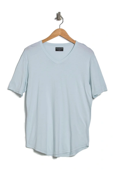 Shop Goodlife Short Sleeve Supima Cotton V-neck Tee In Sprout Green