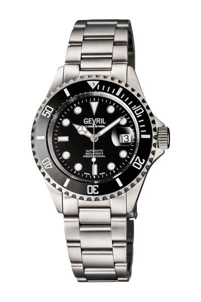 Shop Gevril Wall Street Swiss Automatic Bracelet Watch, 43mm In Silver