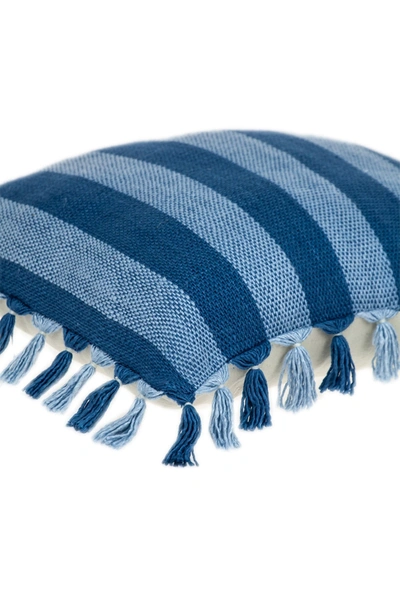 Parkland Collection River Transitional Blue Throw Pillow In Blue