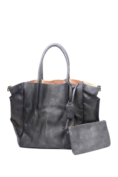 Shop Old Trend Sprout Land Leather Tote Bag In Grey Ombre