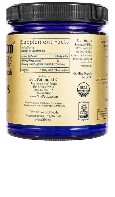 Sun Potion Cordyceps Active Adaptogen Mushroom Powder In N,a