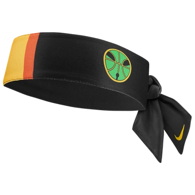 Shop Nike Rayguns Head Tie In Black/university Gold/stadium Green