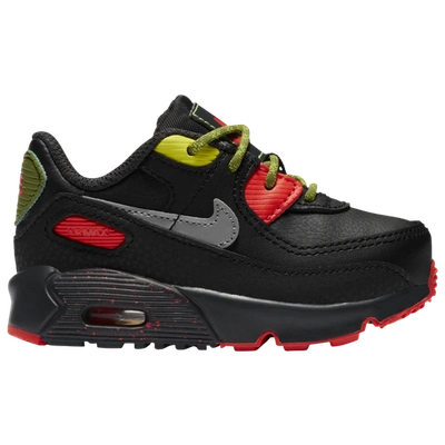 Shop Nike Boys  Air Max 90 In Black/metallic Silver/dark Smoke Grey