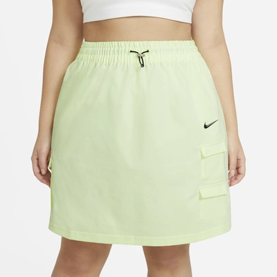 Shop Nike Womens  Plus Size Swoosh Skirt In Volt/volt