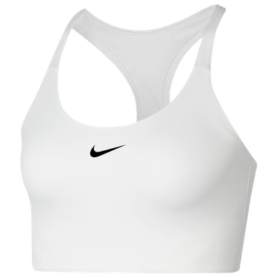 Shop Nike Womens  Pro Swoosh Medium Pad Bra In White/black