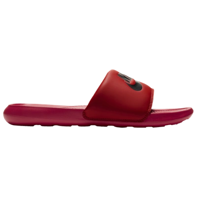 Shop Nike Mens  Victori One Slides In Red/black