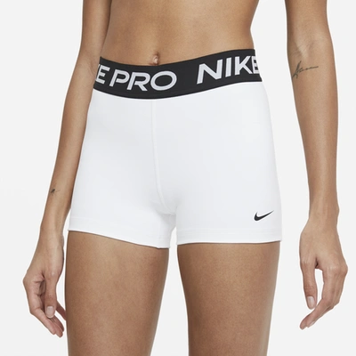 Shop Nike Womens  Pro 365 3shorts In White/black