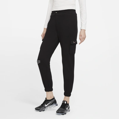 Shop Nike Womens  Swoosh Pants In Black/white