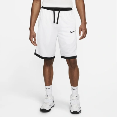 Shop Nike Dri-fit Elite Men's Basketball Shorts In White,black,black,black
